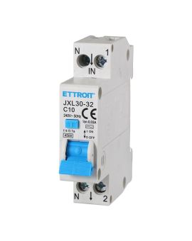 ETTROIT Wyłącznik różnicowoprądowy 1P+N 10A C10 4,5kA 30mA 220V