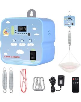 InLoveArts  Elektryczny kontroler huśtawki dla dziecka z 2 sprężynami i pilotem