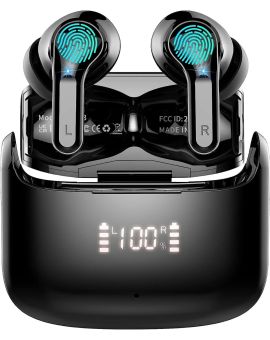ORDTOP I13 Bezprzewodowe słuchawki douszne Bluetooth 5.3 MOCNY BAS
