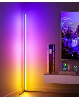 Ydene RGB LED, lampa podłogowa, narożna, 160 cm aplikacja / przycisk