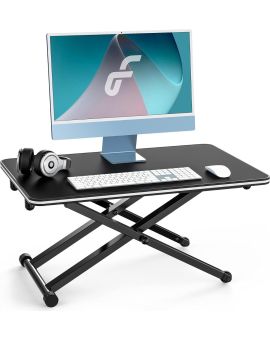 Fenge Biurko stojące na laptopa z regulacją wysokości 65 x 40 cm, czarne