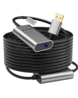 Alxum Aktywny przedłużacz USB 3.0, męsko-żeński 10m z zasilaczem 5V2A