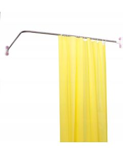BAOYOUNI Karnisz prysznicowy w kształcie litery L regulowany 118-180 x 102