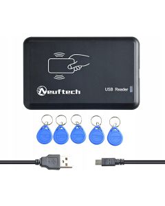 Neuftech EU-RFID Bezdotykowy Czytnik Kart Identyfikacyjnych USB 5 Kluczyków