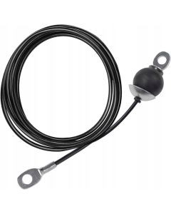 LFJ kabel gimnastyczny czarny stalowy 200 cm