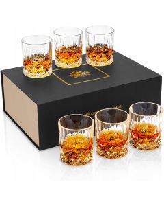 KANARS 6-Częściowy Szklanki kieliszki szkło 300ml do alkoholu whisky koniak