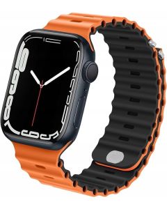 Silikonowy sportowy pasek Apple Watch Ultra SE serii 8 pomarańczowy 38-41mm