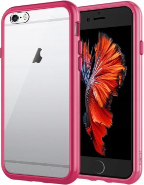 Etui JETech do iPhone'a 6S Plus i iPhone'a 6 Plus, nieżółknące czerwone