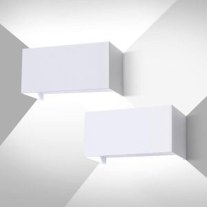 ENCOFT 2 szt. Zewnętrzna lampa ścienna 24 W LED zimne 6000K IP65