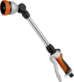 RESTMO Metalowy pręt do podlewania opryskiwacz 48 cm 7 funkcji regulowana