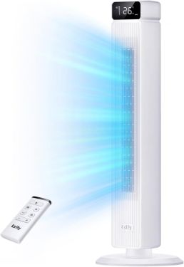 Ezify Wentylator kolumnowy, 7,3 m/s, cichy 30 dB, pilot, oscylacja 90° timer 12h