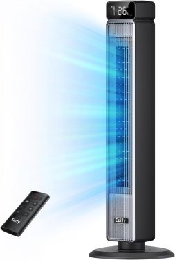 Ezify Wentylator kolumnowy, 7,3 m/s, cichy 30 dB, pilot, 90° oscylacja, timer 12h