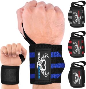 BEAST RAGE Opaski na nadgarstek bandaże trening fitness sport siłownia