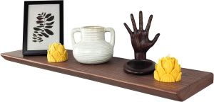 Wood Wedge Pływająca półka ścienna 60cm orzech amerykański