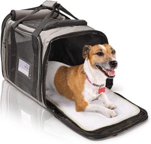 Bella & Balu Torba transportowa dla psów i kotów - szara oddychająca